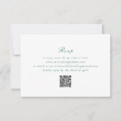 Riley Emerald Green Elegant Wedding RSVP Kaartje (Voorkant)