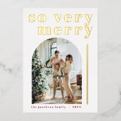 RILEY Festive So very Merry Arch-kerstKaart Folie Feestdagenkaart (Voorkant)