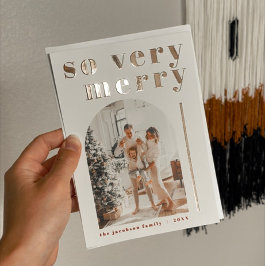 RILEY Festive So very Merry Arch-kerstKaart Folie Feestdagenkaart