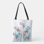 Riley Floral Monogram Tote Bag (Achterkant)