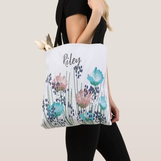 Riley Floral Monogram Tote Bag (Dichtbij)
