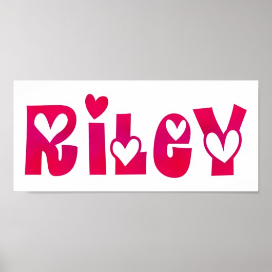 Riley in Hearts Poster (Voorkant)