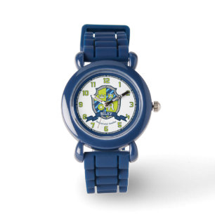 Riley jongens noemen crest beer blauw groen horloge