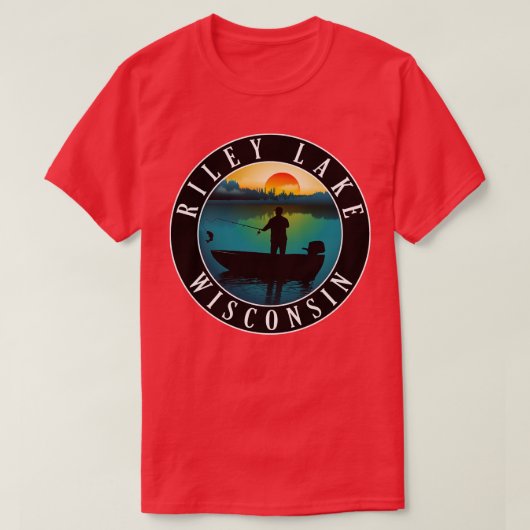 Riley Lake Wisconsin Vist T-shirt (Design voorkant)
