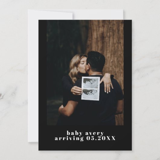 RILEY Modern Bold Baby Sprinkle Kaart (Achterkant)