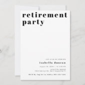 RILEY Modern Bold Contemtual Retirement Party Kaart (Voorkant)