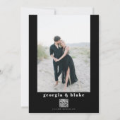 RILEY Modern Bold Hedendaagse foto bruiloft Kaart (Achterkant)