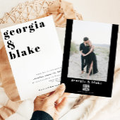 RILEY Modern Bold Hedendaagse foto bruiloft Kaart