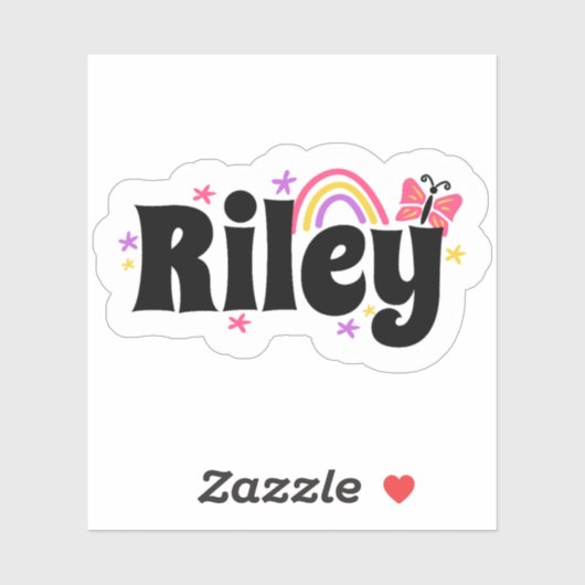 Riley naam schattig ontwerp sticker (Vel)
