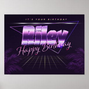 Riley Name Vorname retro Poster Geburtstag