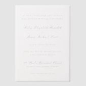 Riley Paarse Elegant Wedding Vellum Uitnodigingen (Voorkant)