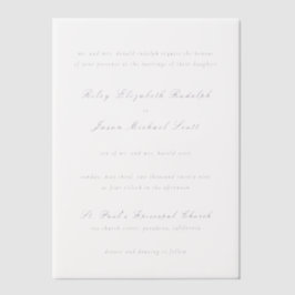 Riley Paarse Elegant Wedding Vellum Uitnodigingen