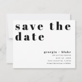 RILEY Retro Bold Contemporary Save the Date Kaart (Voorkant)