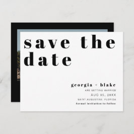 RILEY Retro Bold Contemporary Save the Date Kaart