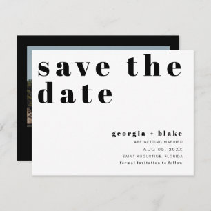 RILEY Retro Bold Contemporary Save the Date Kaart