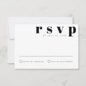 RILEY Retro Bold Modern Briefkaart RSVP-kaart (Voorkant)