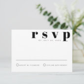 RILEY Retro Bold Modern Briefkaart RSVP-kaart (Staand voorkant)