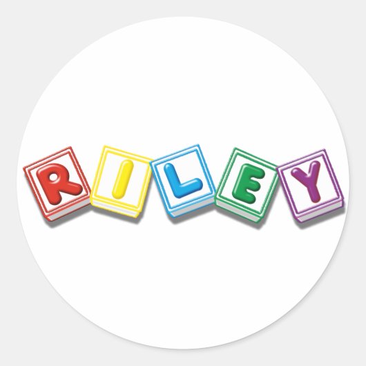 Riley Ronde Sticker (Voorkant)