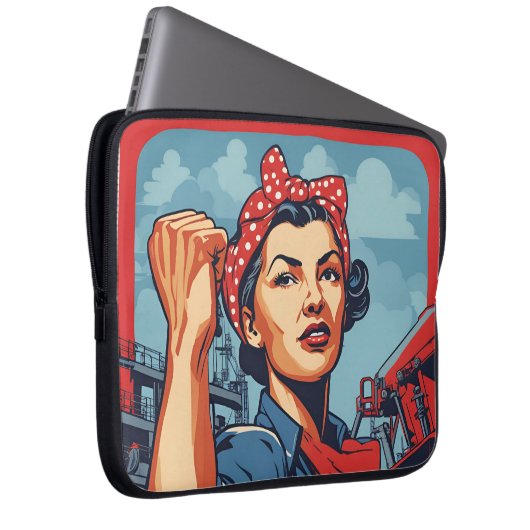 Riley-Roos Laptop Sleeve (Voorkant Rechts)