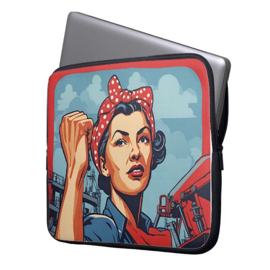 Riley-Roos Laptop Sleeve (Voorkant Links)