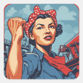 Riley-Roos Vierkante Sticker