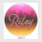 Riley Vorname Name golden pink Aufkleber Sticker (Vel)