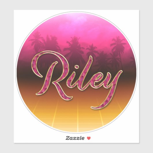 Riley Vorname Name golden pink Aufkleber Sticker (Vel)