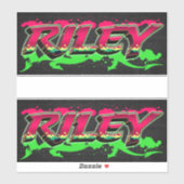 Riley Vorname Name Graffiti Aufkleber Sticker (Vel)