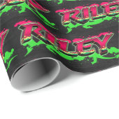 Riley Vorname Name Graffiti red green Cadeaupapier (Rol Hoek)
