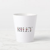 Riley's naam. Mijn naam is Riley. Latte Mok (Voorkant)