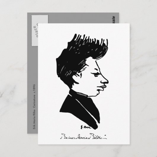 Rilke Caricature Briefkaart (Voorkant / Achterkant)
