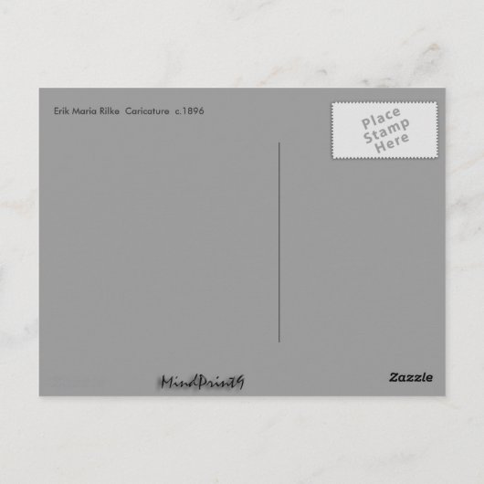 Rilke Caricature Briefkaart (Achterkant)