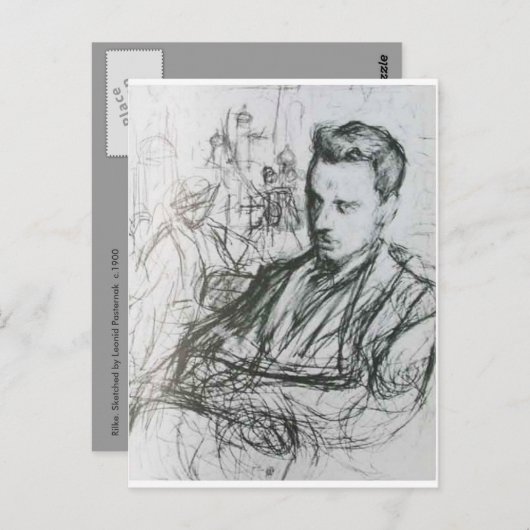Rilke - Sketch Briefkaart (Voorkant / Achterkant)