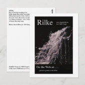 RILKE WEBSITE POSTER BRIEFKAART (Voorkant / Achterkant)