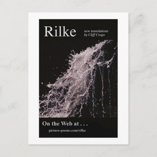 RILKE WEBSITE POSTER BRIEFKAART (Voorkant)