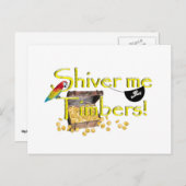 RILLEN ME TIMBERS! - Tekst met Pirate Chest Briefkaart (Voorkant / Achterkant)
