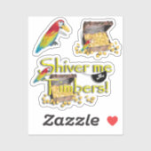 RILLEN ME TIMERS! piratenborst Sticker (Vel)