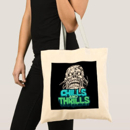 Rillingen en sensaties schedel Halloween Canvas ta Tote Bag