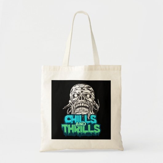 Rillingen en sensaties schedel Halloween Canvas ta Tote Bag (Voorkant)