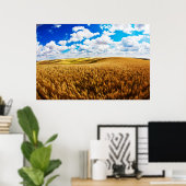 Rillingen van rijpe tarwe poster (Thuiskantoor)