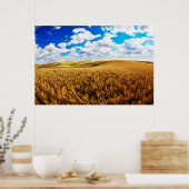 Rillingen van rijpe tarwe poster (Keuken)