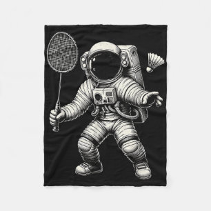 Rim Astronaut Badminton Speler Shuttle Sport  Fleece Deken