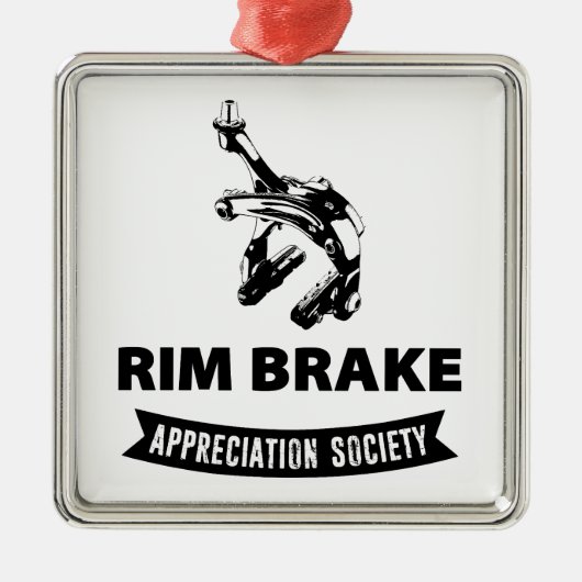 Rim Brake Appreciation Society Metalen Ornament (Voorkant)