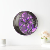 Rim Paars en Chrome Grote Klok (Huis)
