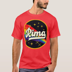 Rima regenboog in ruimte stijl t-shirt