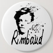 RIMBAUD-portret rond Button (Voorkant)