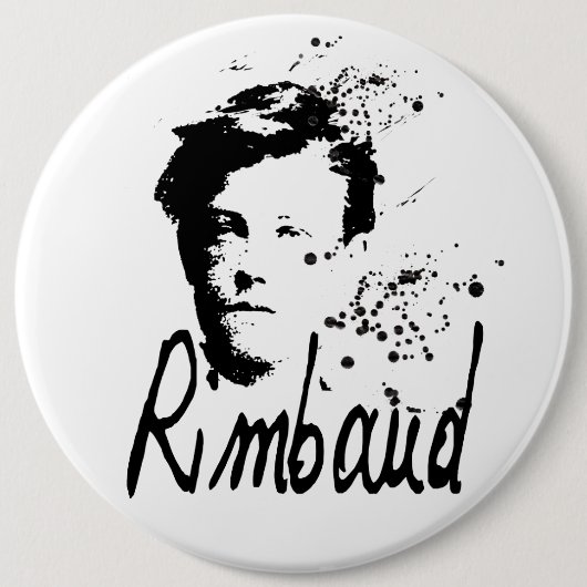 RIMBAUD-portret rond Button (Voorkant)