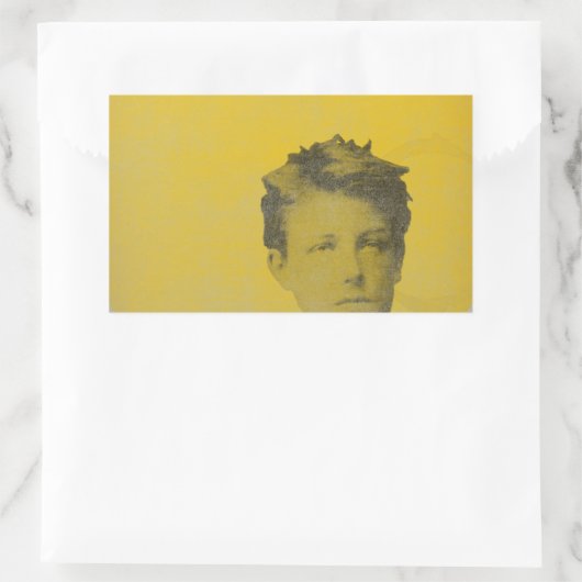 Rimbaud Rechthoekige Sticker (Tas)