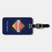 Rimini Emilia-Romagna Italië Retro Sunset  Bagagelabel (Voorkant horizontaal)