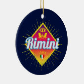 Rimini Emilia-Romagna Italië Retro Sunset  Keramisch Ornament (Rechts)